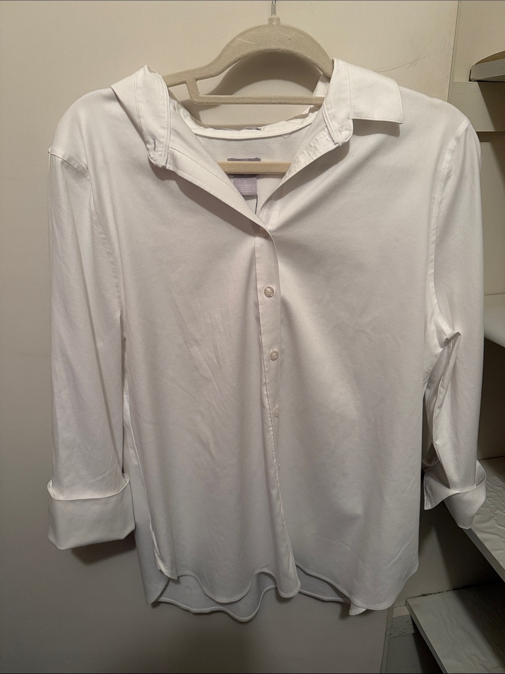 Chico's White Button-Down Shirt